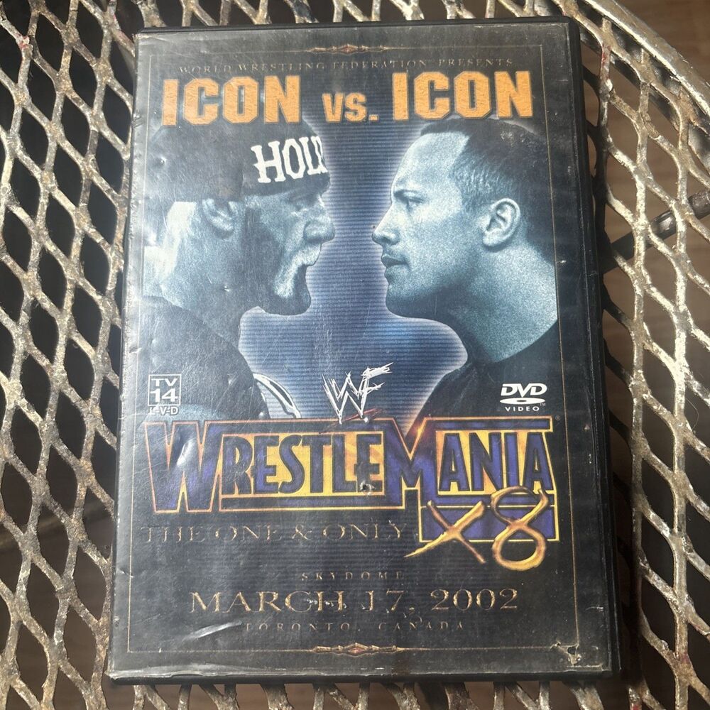 Icon Vs. Icon WrestleMania X8 The One And Only Dvd With Mini Poster. OOP